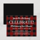 Rustic Lumberjack Pset Celebration Event Occasion Kaart (Voorkant / Achterkant)
