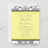 Rustic Luxe Charcoal Grey and Yellow Wedding Kaart (Voorkant)