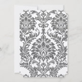 Rustic Luxe Charcoal Grey and Yellow Wedding Kaart (Achterkant)