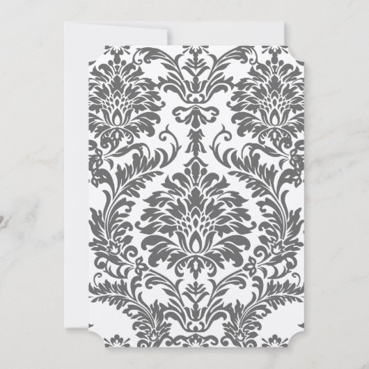 Rustic Luxe Charcoal Grey and Yellow Wedding Kaart (Achterkant)