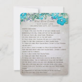 Rustic Luxe Mason Jar Navy Turquoise Kaart (Achterkant)