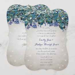 Rustic Luxe Mason Jar Navy Turquoise Peacock Kaart