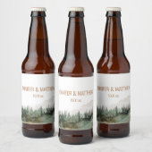 Rustic Luxe Natuur buitengebergte Bier Etiket (Flessen)