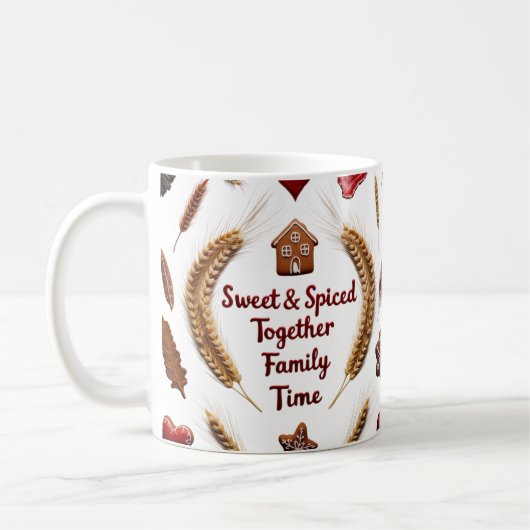 Rustic Luxury Gingerbread Family Christmas Classic Koffiemok (Links)