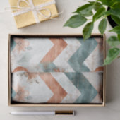 Rustic Maan Bloem Chevron Aards Patroon (3) Tissuepapier (Geschenk)