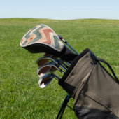 Rustic Maan Bloem Chevron Aards Patroon (6) Golfheadcover (Insitu)
