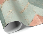 Rustic Maan Bloem Chevron Aards Patroon (7) Cadeaupapier (Rol Hoek)