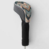 Rustic Maan Bloem Chevron Aards Patroon (8) Golfheadcover (Schuin)