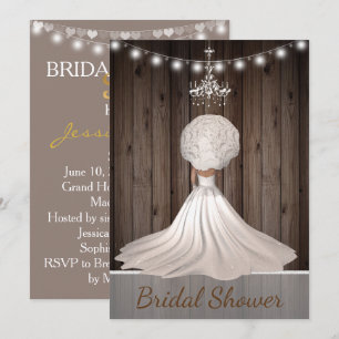 Rustic, maar Elegant Bridal Shower Invitation Kaart