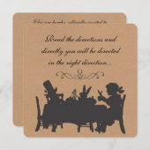 Rustic Mad Hatters Tea Party Birthday Kaart (Voorkant / Achterkant)