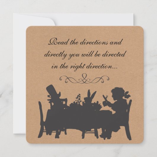 Rustic Mad Hatters Tea Party Birthday Kaart (Voorkant)
