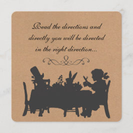 Rustic Mad Hatters Tea Party Birthday Kaart