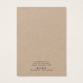 Rustic Made with Love Kraft Ketting Display Kaart (Achterkant)