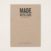 Rustic Made with Love Kraft Ketting Display Kaart (Voorkant)