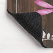 Rustic Magenta Dragonfly Aangepaste Muismat (Hoek)