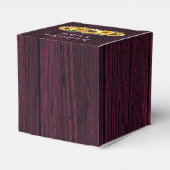 Rustic Magenta Sunflower Wedding Favor Box Bedankdoosjes (Achterkant)