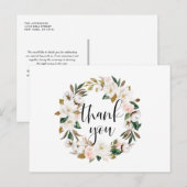 Rustic Magnolia en Cotton Wreater Hartelijk dank Briefkaart (Voorkant / Achterkant)