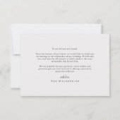 Rustic Magnolia Flowers Wedding Bedankkaart (Achterkant)