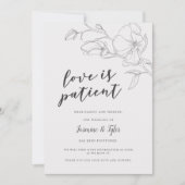 Rustic Magnolia Flowers Wedding Uitstel Aankondiging (Voorkant)