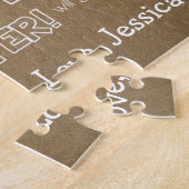 Rustic Maid of Honor Vraag Puzzle om zuster Legpuzzel (Zijkant)