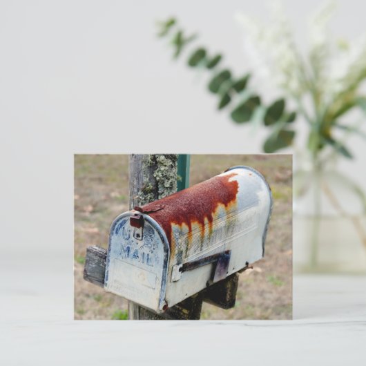 Rustic Mailbox Portret Briefkaart (Staand voorkant)