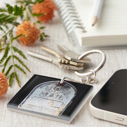 Rustic Mailbox Portret Sleutelhanger (Voorkant Rechts)