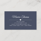 Rustic Makeup Artist Hair Stylist Blue Floral Visitekaartje (Achterkant)