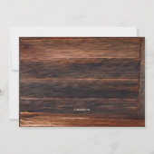 Rustic Male Westerne Uitnodiging (Achterkant)