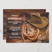 Rustic Male Westerne Uitnodiging (Voorkant / Achterkant)