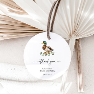 Rustic Mallard Duck Dank u Baby shower Bedankjes Labels