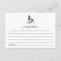 Rustic Mallard Duck Family Traditions Baby shower