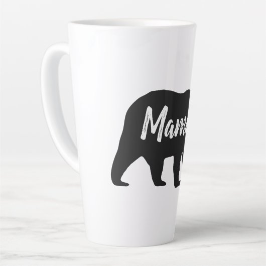 Rustic Mama Beer Black en White Latte Mok (Linkerhoek)