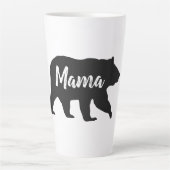 Rustic Mama Beer Black en White Latte Mok (Voorkant)