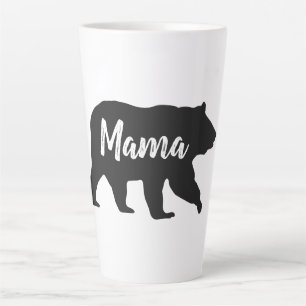Rustic Mama Beer Black en White Latte Mok
