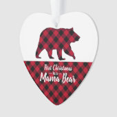Rustic Mama Beer Red Buffalo Pset Foto Ornament (voorkant)