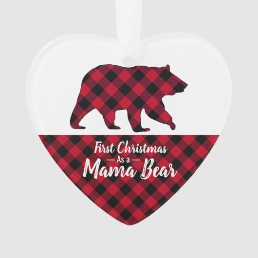 Rustic Mama Beer Red Buffalo Pset Foto Ornament (voorkant)