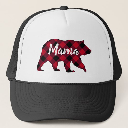 Rustic Mama Beer Red Buffalo Pset Trucker Hat Trucker Pet (Voorkant)