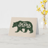 Rustic Mama Beer Silhouette Moederdag Kaart (Gele Bloem)