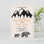Rustic Mama en Babybeer Baby Shower Kaart (Staand voorkant)