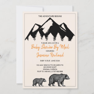 Rustic Mama en Babybeer Baby Shower Kaart
