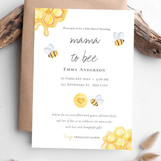 Rustic Mama naar het Baby shower Kaart
