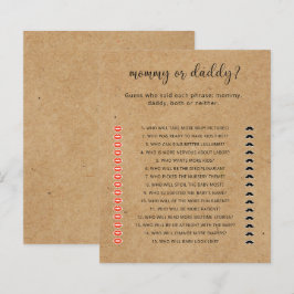 Rustic - mama of papa baby shower spel