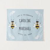 Rustic Mama to Bee Baby Boy Shower Bord Wandkleed (Voorkant (horizontaal))