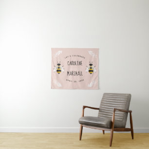 Rustic Mama to Bee Baby Girl Shower Bord Wandkleed