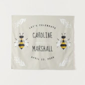 Rustic Mama to Bee Baby Shower Bord Wandkleed (Voorkant (horizontaal))