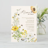 Rustic Mama to Bee Garden Wildflowers Baby shower Kaart (Staand voorkant)