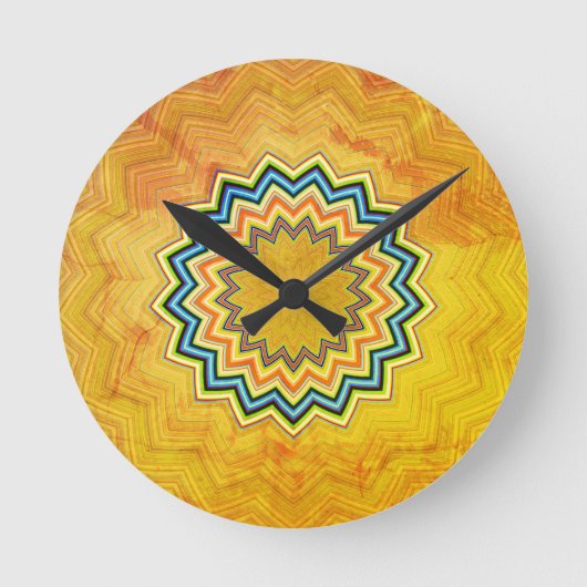 Rustic Mandala Ronde Klok (Voorkant)