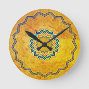 Rustic Mandala Ronde Klok