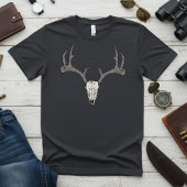 Rustic Mannen Deer Head Reindeer Skull Antlers T-shirt