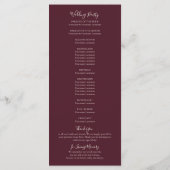 Rustic Maple Leaf Fall Wedding Program Programmakaart (Achterkant)
